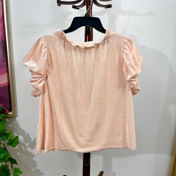 New Free People Terese Velour Crop Top in Pink Size S - Picture 8 of 11